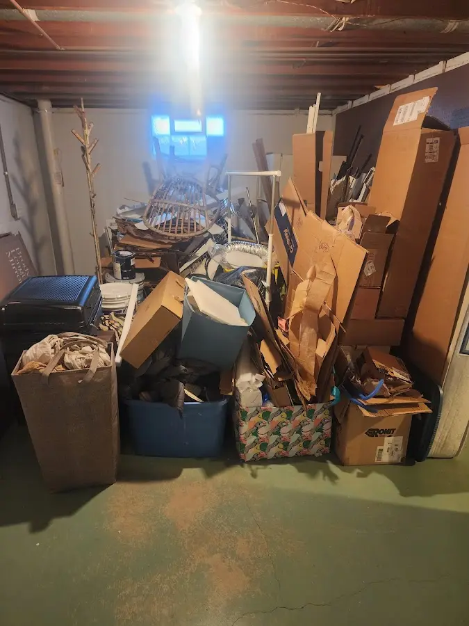 Roll-off dumpster container at job site for Roll Off Dumpster Rental in Shirley